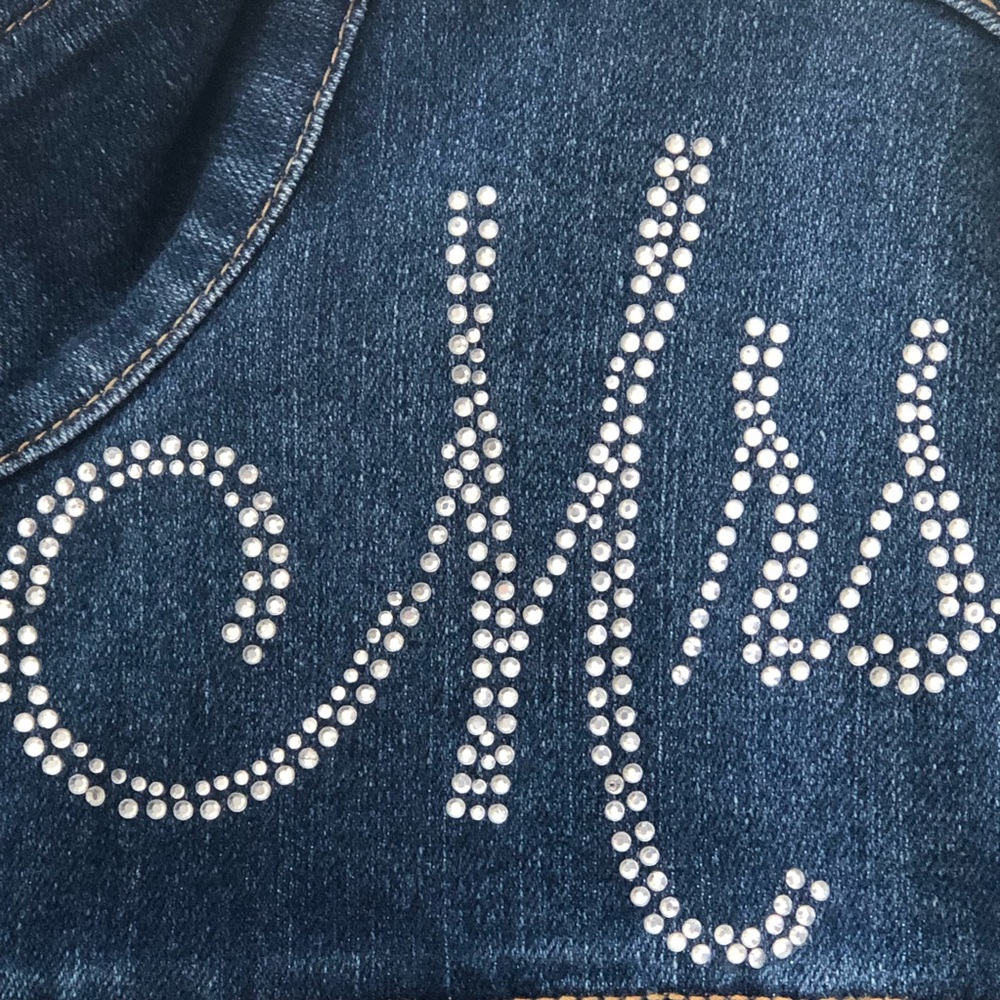 💍💍💍NWOT Wedding or Honeymoon Jean Jacket Hand Sewn from Bridal Boutique  💍💍